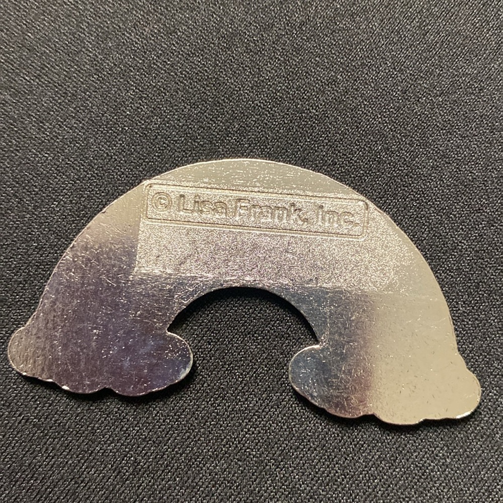 Lisa Frank rainbow vintage pin diy rhinestones blinged out upcycle to necklace - Picture 3 of 6